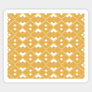 Abstract geometric pattern - bronze and white. Sticker